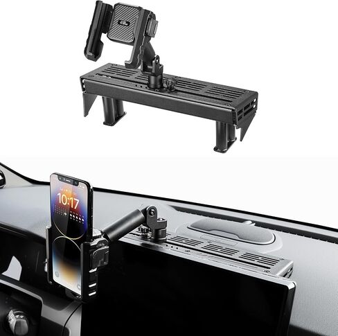 Joytutus Metal Dash Mount حامل الهاتف لـ 2024+ Tacoma & 2025 4Runner (فقط لشاشة 14 بوصة) | لا تثبيت الحفر | مخصص منصة توسيع جبل الهاتف | مقطع قابل للتعديل بيد واحدة in Saudi Arabia