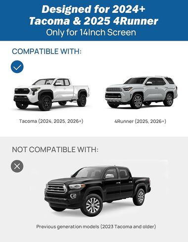 Joytutus Metal Dash Mount حامل الهاتف لـ 2024+ Tacoma & 2025 4Runner (فقط لشاشة 14 بوصة) | لا تثبيت الحفر | مخصص منصة توسيع جبل الهاتف | مقطع قابل للتعديل بيد واحدة in Saudi Arabia