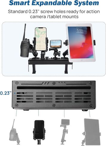 Joytutus Metal Dash Mount حامل الهاتف لـ 2024+ Tacoma & 2025 4Runner (فقط لشاشة 14 بوصة) | لا تثبيت الحفر | مخصص منصة توسيع جبل الهاتف | مقطع قابل للتعديل بيد واحدة in Saudi Arabia