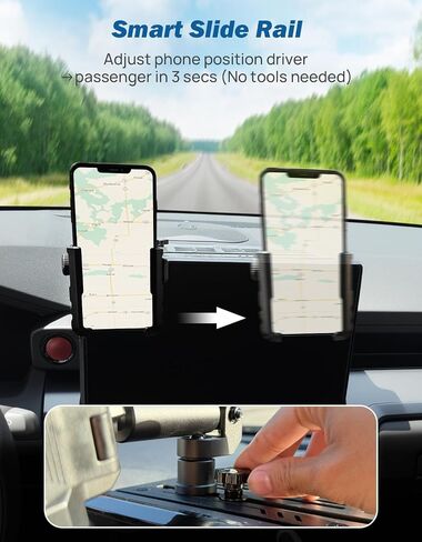 Joytutus Metal Dash Mount حامل الهاتف لـ 2024+ Tacoma & 2025 4Runner (فقط لشاشة 14 بوصة) | لا تثبيت الحفر | مخصص منصة توسيع جبل الهاتف | مقطع قابل للتعديل بيد واحدة in Saudi Arabia
