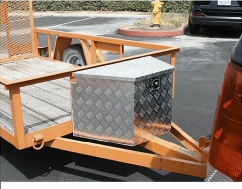 29" X15"X18" Aluminum Trailer Tongue Box Flatbed Truck for RV (Silver) in Saudi Arabia