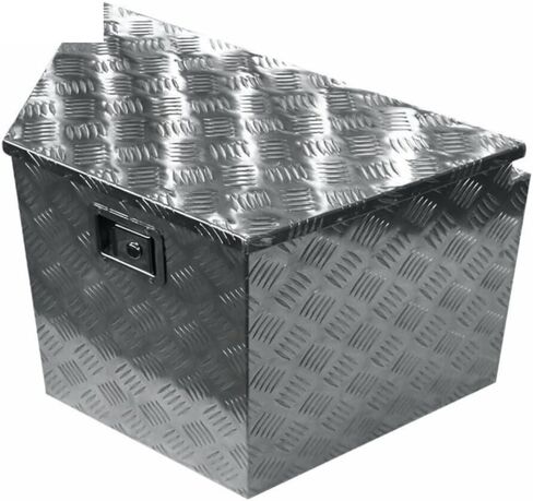 29" X15"X18" Aluminum Trailer Tongue Box Flatbed Truck for RV (Silver) in Saudi Arabia
