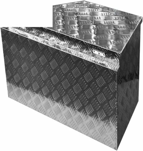 29" X15"X18" Aluminum Trailer Tongue Box Flatbed Truck for RV (Silver) in Saudi Arabia
