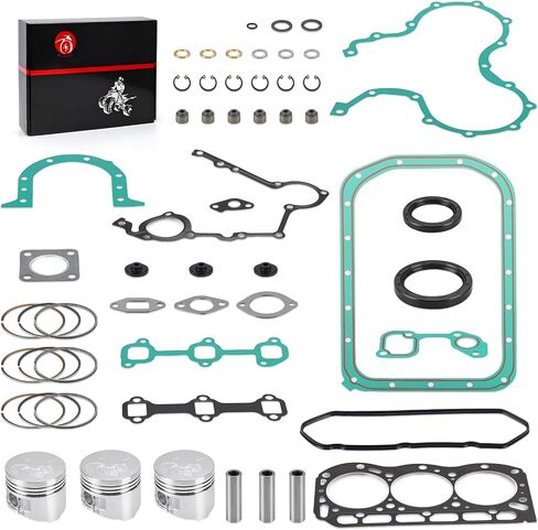 Engine Complete Rebuild Kit Gaskets Seals w/STD Piston Kit for Kawasaki Mule 2510 3010 4010 Diesel KAF950 2000-2013 in Saudi Arabia