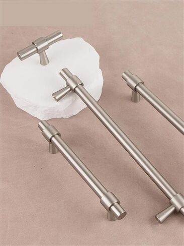 Solid Brass Long Pull Furniture Hardware Kitchen Cabinets Brushed Nickel Handles 1Pcs(8873-224-Nickel) in Saudi Arabia