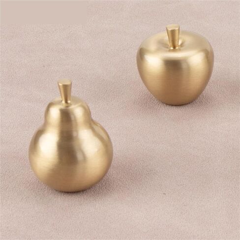 Pull Handle Solid Brass Furniture Hardware Kitchen Cabinet Gold Pear for Children's Room 1Pcs in Saudi Arabia