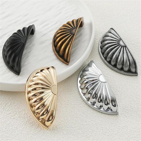 Shell Half Circle Kitchen Artage Murer Handle Cabinet Bronze Dresser Door 1PCS (O) in Saudi Arabia