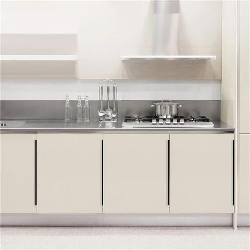 Silver Black Hidden Cabinet Handles Drawer Wardrobe Kitchen Door Invisible Pulls 9001 1Pcs(150mm-Black) in Saudi Arabia
