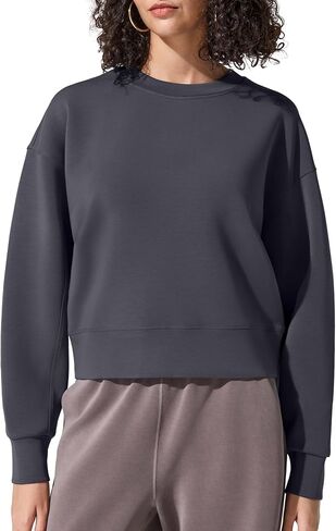 G4free Smoofit Modal Soft Women's Sweatshirts Long Sleeve Crewneck Pullover فضفاضة قمم in Saudi Arabia