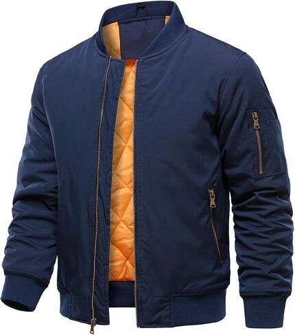 Hood Crew Men's Bomber Jackets Fall Winter Wart Warm Brackers hed up up stack acuity lightweight stack in Saudi Arabia