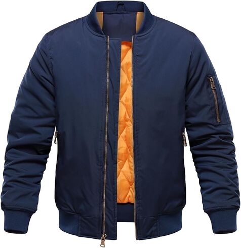 Hood Crew Men's Bomber Jackets Fall Winter Wart Warm Brackers hed up up stack acuity lightweight stack in Saudi Arabia
