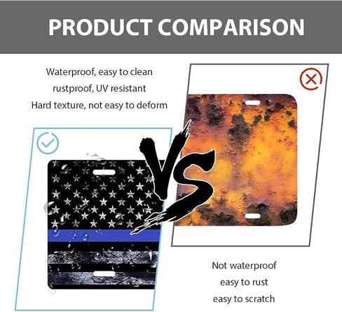 Vintage American Flag License Plate, Personalise Funny Patriotic USA Flag Car Tag with Screws, Aluminum Classic US Flag License Plate Vanity Tag for Car Decoration (Black & White) in Saudi Arabia