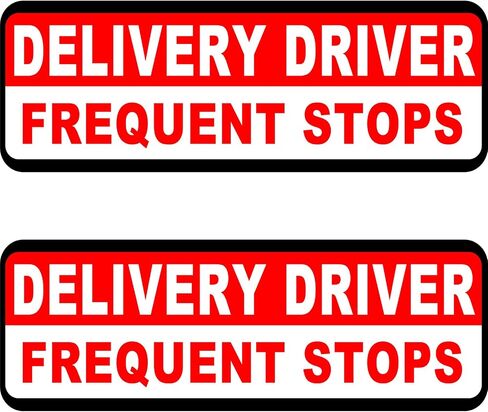 3 Pack Delivery Driver Magnet for Car, Reflective Heavy Duty Delivery Magnetic Car Signs, Frequent Stops Magnetic Signs for Delivery Driver (Red-Black 3 Pack) in Saudi Arabia