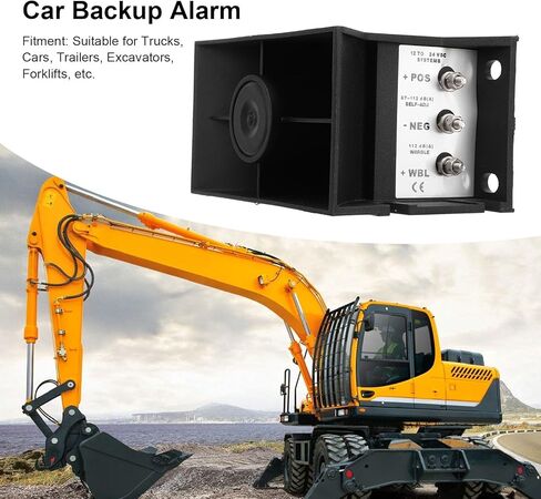 Car Backup Alarm, 112dB Reverse Horn Water Buzzer for Truck Excavator, 3 Sound Warning Alarm Back Up Horn, Suitable for 12-48V Vehicles, ABS Material (YC-315A) in Saudi Arabia
