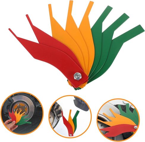 Luxshiny 1Set Brake Gauge Tool Set Precision Tire Depth and Brake Lining Thickness Measurement Durable Steel Construction for Compatibility Lightweight and Portable Automotive in Kuwait