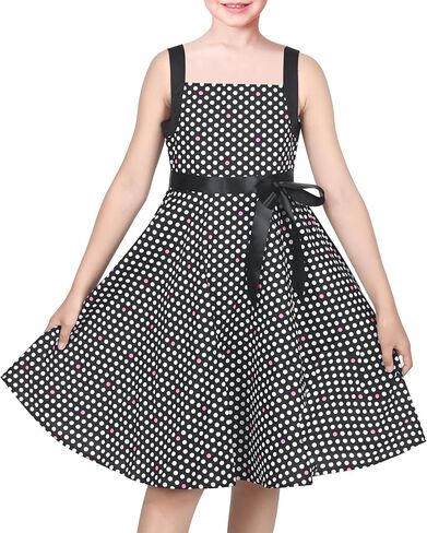 Sunny Fashion Girls Dress Heart Print Pink in Saudi Arabia