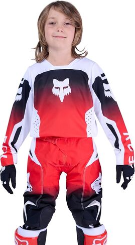 Fox Racing Youth 180 Motocross Dirt Bike Jersey, Fluorescent Red Shield, Small in Saudi Arabia