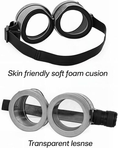 3 Pcs Halloween Costumes Adults & Kids Accessories, Adjustable Goggles Cosplay, Yellow Hat Beanie and Black Gloves for Women, Men, Halloween Party Set in Kuwait