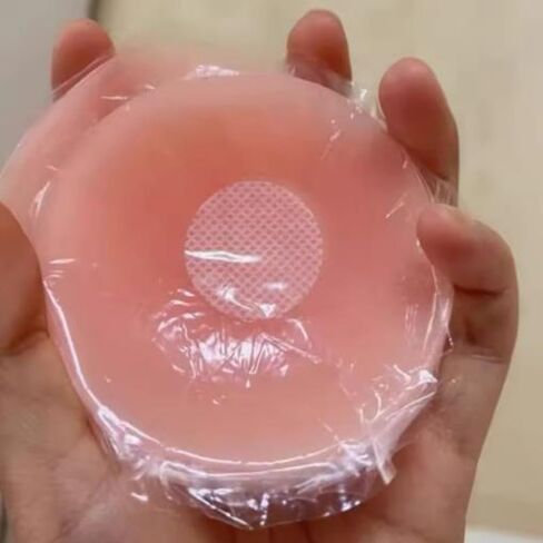 6 Pairs with Box Invisible Silicone Nipple Covers Reusable Women Breast Petals Lift Bras Pasties Bra Padding Sticker Patch Adhesive Pads Intimate,Round Shape Pink in Saudi Arabia