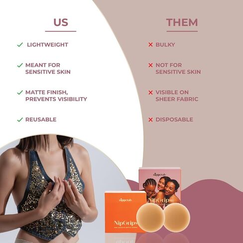 Nipgrips أغطية حلمة السيليكون غير اللصق | فطائر قابلة لإعادة الاستخدام لراحة سلسة | مقاومة للماء و sweatproof in Saudi Arabia