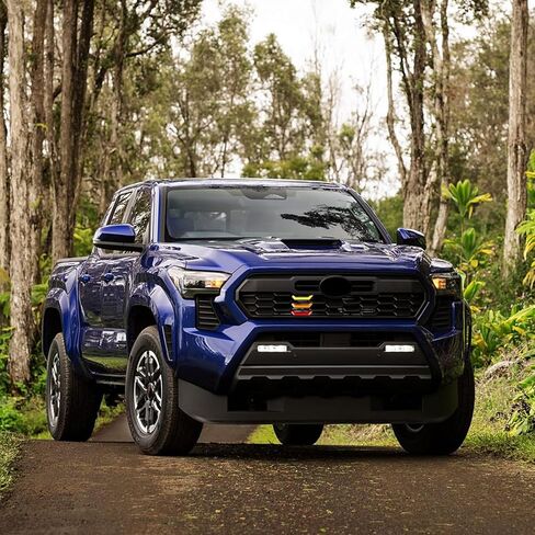 Lanyun Grill badge emblem color insert compatible with Toyota Tacoma 2024 2025 Taco grills cover exterior accessories 3 pcs (Right side) in Kuwait