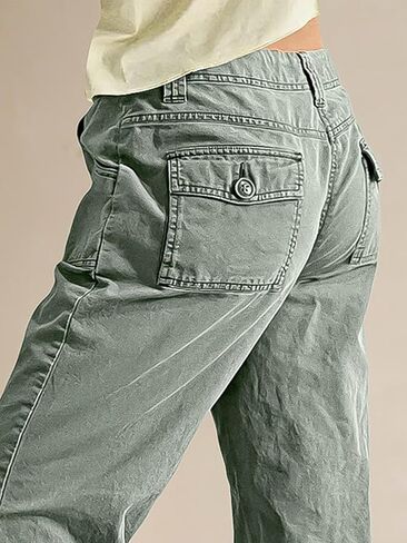 سروال الساق المستقيمة للنساء للنساء في منتصف الارتفاع غير الرسمي سراويل بوت بوتش بوت بوتش in Kuwait