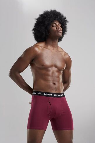 Mens Underwear Cotton Boxers Stretch Boxer Briefs Breathable Performance Boxer Trunks 1/3-Pack in Saudi Arabia