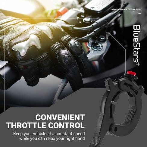 Bluestars Throttle Cruise Control/Aotorcycle Lock - Universal متوافق مع معظم الدراجات النارية/الدراجات الكهربائية/الدراجات البخارية/ATVs - التحكم في إكسسوارات الدراجات النارية in Kuwait
