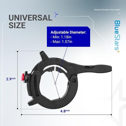 Bluestars Throttle Cruise Control/Aotorcycle Lock - Universal متوافق مع معظم الدراجات النارية/الدراجات الكهربائية/الدراجات البخارية/ATVs - التحكم في إكسسوارات الدراجات النارية in Kuwait