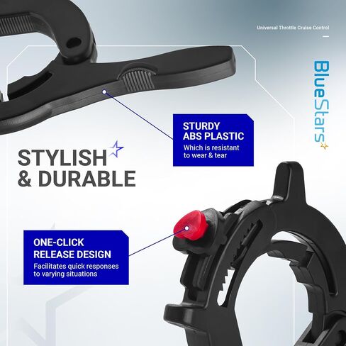 Bluestars Throttle Cruise Control/Aotorcycle Lock - Universal متوافق مع معظم الدراجات النارية/الدراجات الكهربائية/الدراجات البخارية/ATVs - التحكم في إكسسوارات الدراجات النارية in Kuwait