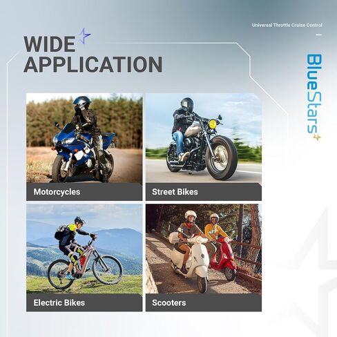 Bluestars Throttle Cruise Control/Aotorcycle Lock - Universal متوافق مع معظم الدراجات النارية/الدراجات الكهربائية/الدراجات البخارية/ATVs - التحكم في إكسسوارات الدراجات النارية in Kuwait