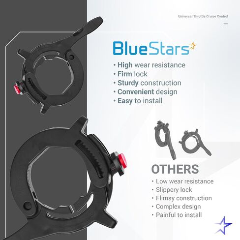 Bluestars Throttle Cruise Control/Aotorcycle Lock - Universal متوافق مع معظم الدراجات النارية/الدراجات الكهربائية/الدراجات البخارية/ATVs - التحكم في إكسسوارات الدراجات النارية in Kuwait