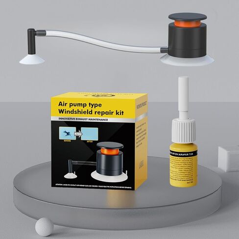 Car Windshield Crack Repair Kit with Vacuum Suction-Long-Lasting,Invisible Windshield Repair Kit for Chips and Cracks on SUVs,Trucks,Windows!Easy to Stop Crack Spreading in 20 Mins! (Round Repair) in Saudi Arabia