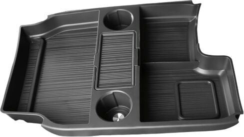 Compatible with 2025 Toyota Sienna Center Console Organizer with Cup Holder, Lower Storage Box Accessories (TPE Material with Original car Wood Grain (Compatible with 2021-2025 Toyota Sienna), Black) in Kuwait