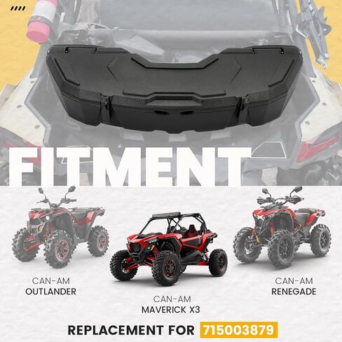 KUAFU 45L Rear Storage Cargo Bed Box Compatible with Can-Am Maverick X3 /X3 Max 2013-2021 /Outlander 2013+/Renegade 2013+ Replacement for 715003879 Trunk Rack Box in Saudi Arabia