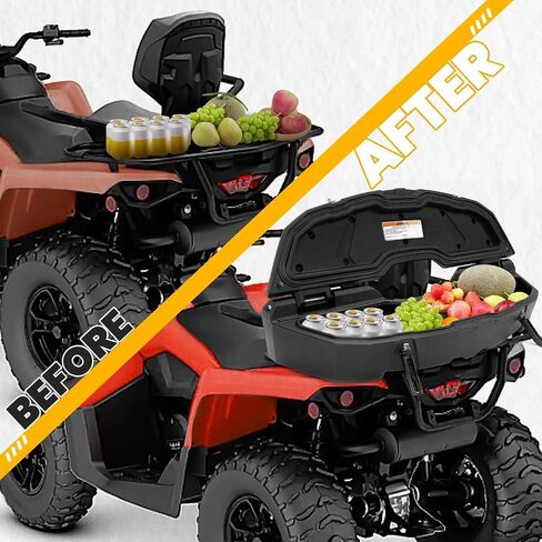 KUAFU 45L Rear Storage Cargo Bed Box Compatible with Can-Am Maverick X3 /X3 Max 2013-2021 /Outlander 2013+/Renegade 2013+ Replacement for 715003879 Trunk Rack Box in Saudi Arabia