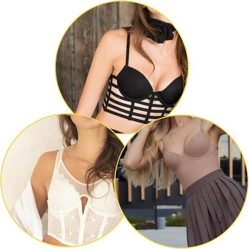 3 أزواج أبيض سوداء أشرطة سوداء قابلة للضبط أحزمة استبدال حزام الكتف Bra No Slipping Lingerie Lingerie Rovrap القابلة للإزالة للنساء (أبيض ، أسود ، بيج ، عرض 15 ملم) in Saudi Arabia