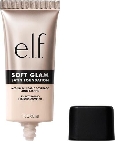 e.l.f. Soft Glam Foundation, Medium Coverage, Long-Lasting & Buildable Foundation For A Smooth, Satin Finish, Vegan & Cruelty-Free, 33 Medium Warm in Saudi Arabia