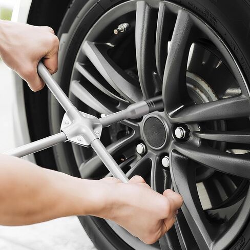 10 مفتاح جوز Lug Lug Sline ، مقبس جوز خطوط شريان شريطي مزدوج لسيارات الركاب ، سيارات الدفع الرباعي الصغيرة والشاحنات ، مفتاح قفل العجلات مع محرك رأس سداسي 17 مم و 19 ملم in Kuwait