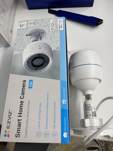 رؤية ليلية ملونة من EZVIZ، كاميرا أمان WiFi خارجية/خارجية، كاميرات أمان منزلية، كاميرا مراقبة، بدون اشتراك مع IP67 مقاوم للماء، كشف الحركة، التقاط الصوت، Alexa/Google، 512 SD in Kuwait