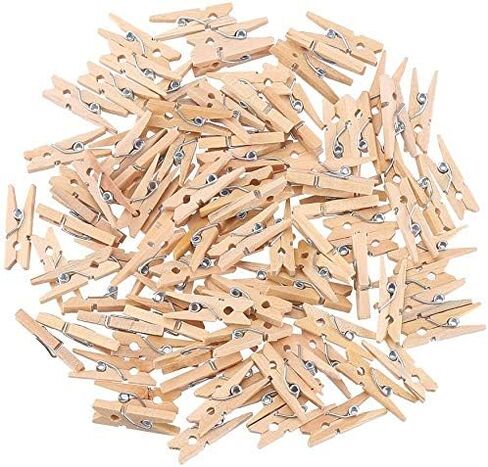 Ccinee 100pcs 3.5 سم من الملابس الخشبية 2mm سلسلة الجت in Saudi Arabia