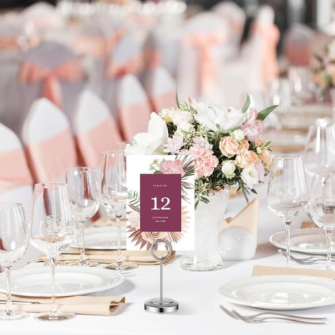 20 Pcs Table Number Holders 4/6/8/10 Inch Place Card Holder Stands Wire Photo Clips Metal Table Card Stands for Centerpieces, Photos, Food Signs, Birthdays, Weddings(Black) in Saudi Arabia