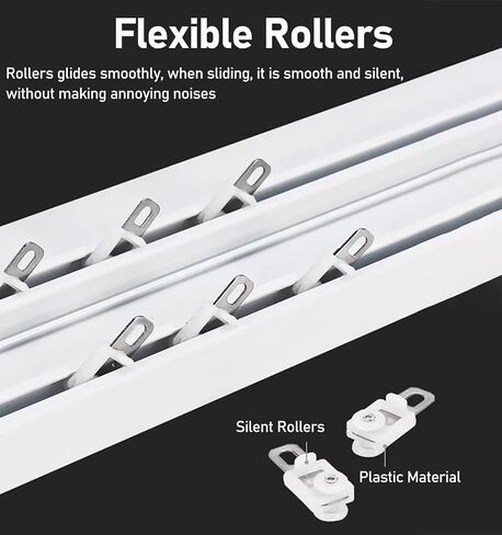 Light Gray Ceiling Mount Curtain Rail Box - 2.5m (8.2ft) Aluminum Curtain Cornice with Track for Blackout Curtains, Roller Blinds, and Venetian Blinds. in Saudi Arabia