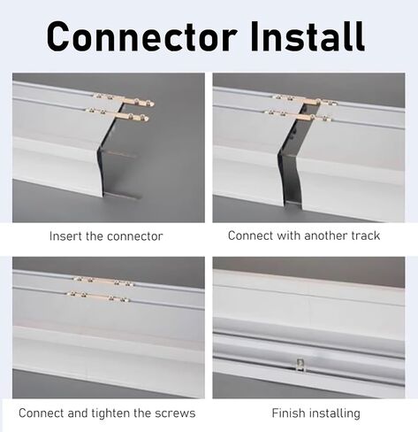 Light Gray Ceiling Mount Curtain Rail Box - 2.5m (8.2ft) Aluminum Curtain Cornice with Track for Blackout Curtains, Roller Blinds, and Venetian Blinds. in Saudi Arabia