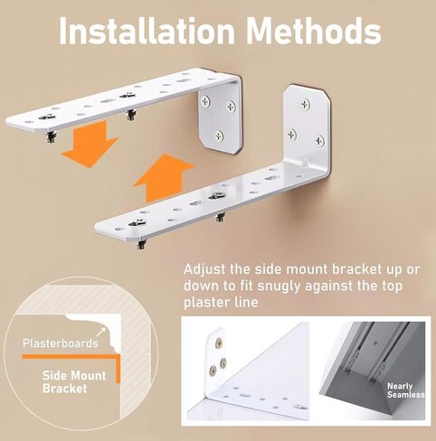 Heavy Duty Wall Mount Curtain Pelmet Panel, Double Rail Decorative Valance Box with Track for Curtains, Roller Blinds & Venetian Blinds - 9.5ft (2.9m) in Saudi Arabia