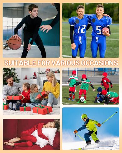 Boys Thermal Underwear Set, Kids Thermals Top and Bottom Set, Soft Fleece Lined Long Johns Base Layer for Skiing in Kuwait
