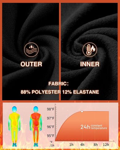 Boys Thermal Underwear Set, Kids Thermals Top and Bottom Set, Soft Fleece Lined Long Johns Base Layer for Skiing in Kuwait