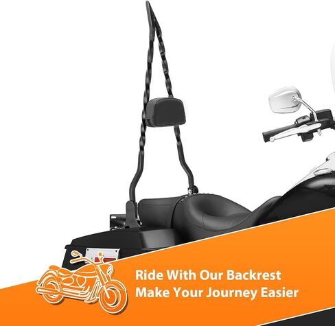Mofun 31 "Hight Twisted Sissy Bar Prastenger Budgerest متوافق مع Harley Touring Road Road Glide Electra Glide 2009-2025 ، Gloss Black in Saudi Arabia