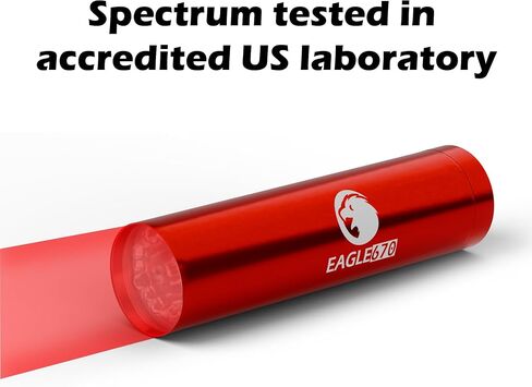 V4.0 670 نانومتر ضوء أحمر عميق 8 ميجاوات/سم 2 | USA LAB التحقق من مصباح يدوي 670NM (670 نانومتر LED) ث/أنبوب تباعد السيليكون | سهل على العيون - لا ضوء أزرق in Saudi Arabia