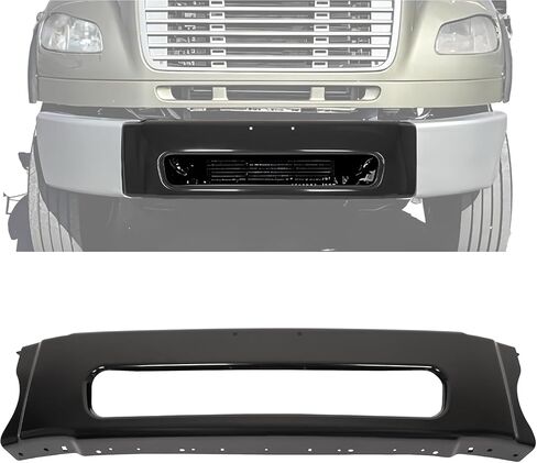 HECASA Front Bumper Assembly Compatible with 2003-2021 Freightliner M2 106 112 Models A2126683005 A2127811016 A2127811017 Steel Chrome Silvery in Saudi Arabia